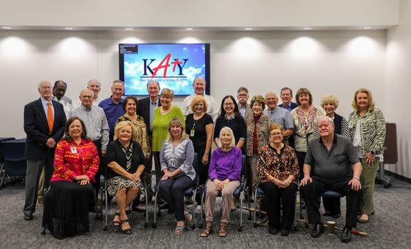 Several members of the Katy ISD Namesake Legacy Circle—namesakes of Katy ISD campuses—held an inaugural breakfast and had a chance to visit with Superintendent Ken Gregorski, hear from district leaders and visit with each other.